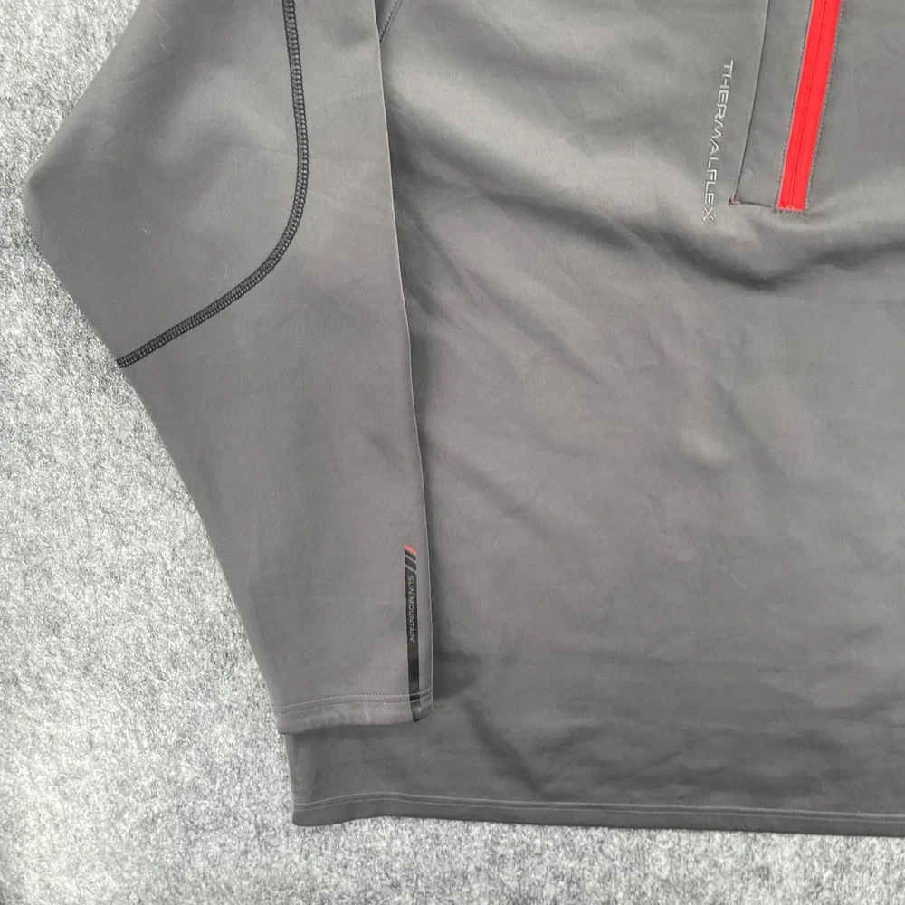 Sun Mountain Pullover Mens 2XL ThermalFlex 1/4 Zip Golf Gray Silverado Logo